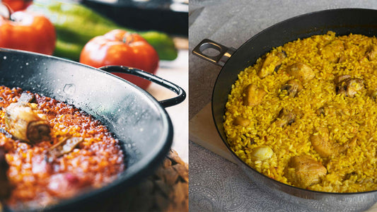 Paella vs arroz en sartén. Cuando usas una sartén para la paella... y el arroz llora